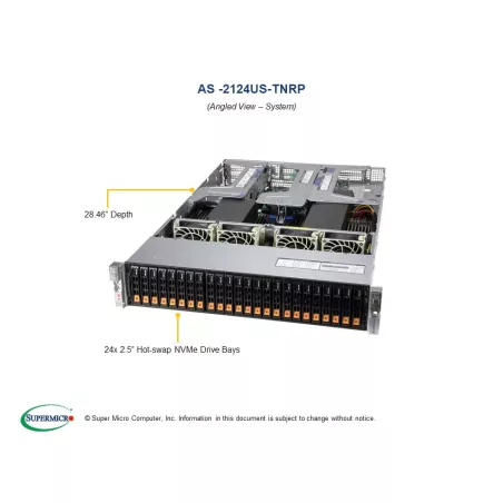 Supermicro AS -2124US-TNR Système Supermicro CPU AMD AS -2124US-TNR 3 471,76 $