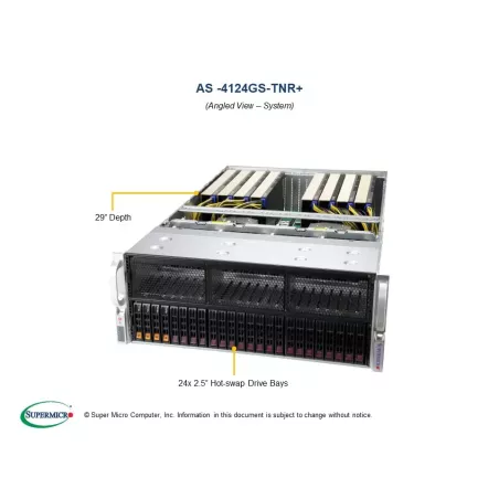 Supermicro AS -4124GS-TNR+ Système Supermicro CPU AMD AS -4124GS-TNR+ 5 445,88 $