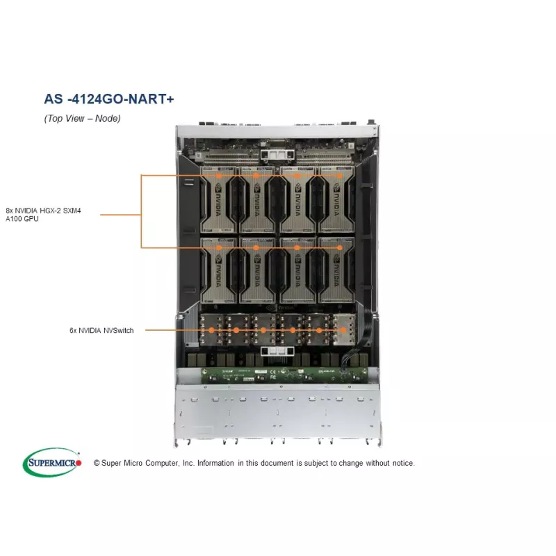 H12DGO-6 4U AMD EPYC 7002 DELTA GEN4 PCIE 8x SXM4 A100 3K