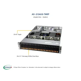 H12DSU-IN CSE-219U2TS-R1K62P3-TN24 24 NVMe solution