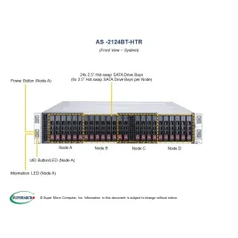 H12DST-B, CSV-217BHQ+-R2K22BP, DP, SATA 2U 4 Nodes 2.5"