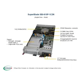  Supermicro SBI-610P-1C2N SBI-610P-1C2N Blade node Supermicro 1 483,53 $