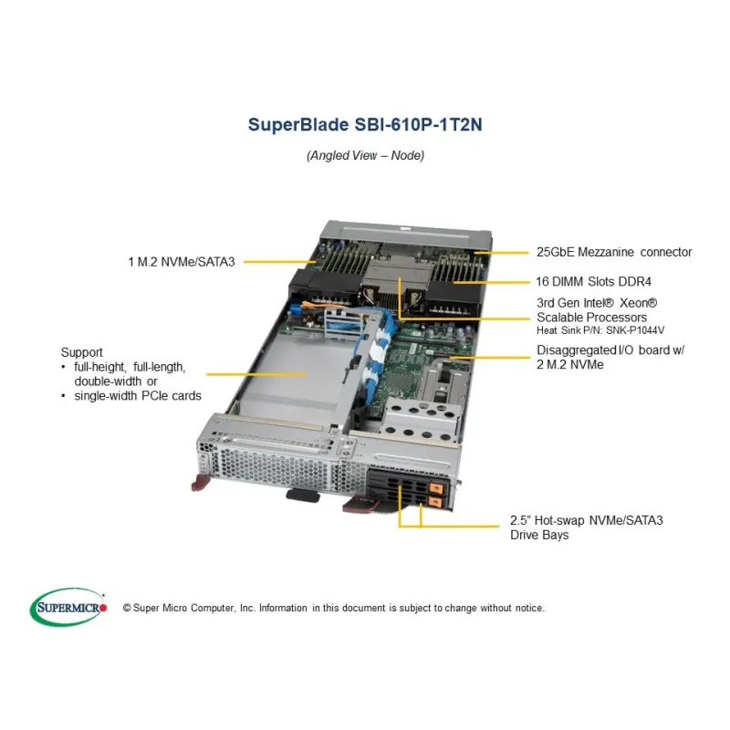 SBI-610P-1T2N Blade node Supermicro