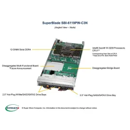  Supermicro SBI-6119PW-C3N SBI-6119PW-C3N Blade node Supermicro 1 045,88 $