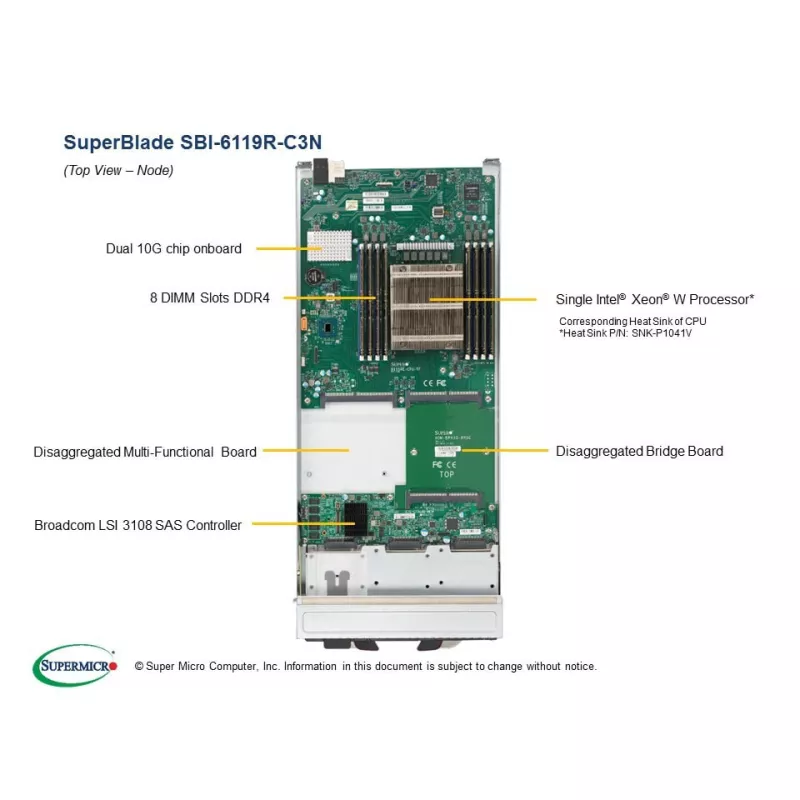 SBI-6119R-C3N  Blade node Supermicro