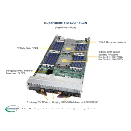  Supermicro SBI-620P-1C3N SBI-620P-1C3N Blade node Supermicro 1 655,29 $