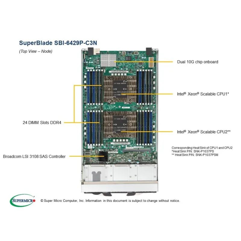 SBI-6429P-C3N Blade node Supermicro