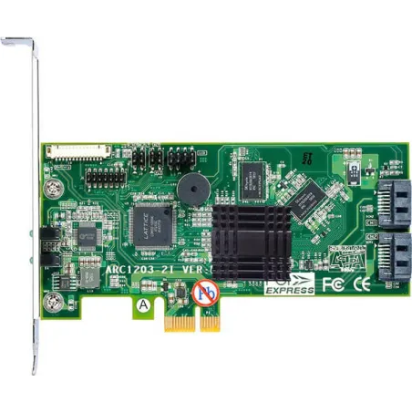 ARECA ARC-1203-2I ARC-1203-2I - 2ports PCI-Ex1 - SATA3 - RAID 0/1 266,59 $