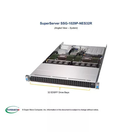 Supermicro SSG-1029P-NES32R CSE-121EF X11DSF-E-P PWS-1K62A-1R