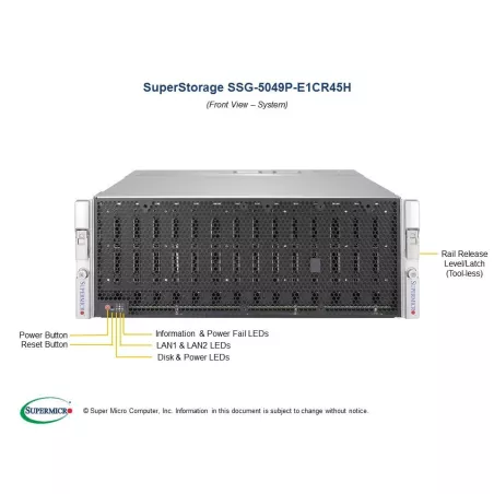 Supermicro SSG-5049P-E1CR45H 4U (CSE-946LTS-R1K66P1 X11SPL-F