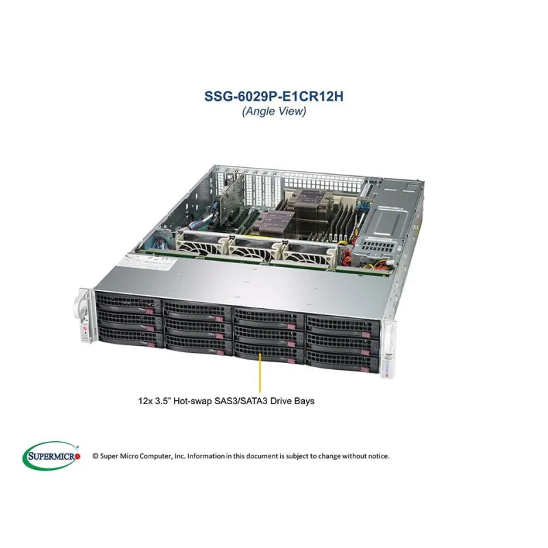 Supermicro SSG-6029P-E1CR12H 2U (CSE-826BE1C4-R1K23LPB X11DPH-T )