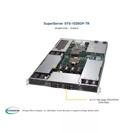  Supermicro SYS-1029GP-TR Supermicro SYS-1029GP-TR 1U CSE-118GH-R1K66B2 X11DPG-SN PWS-1K66P-1R 2 370,82 $