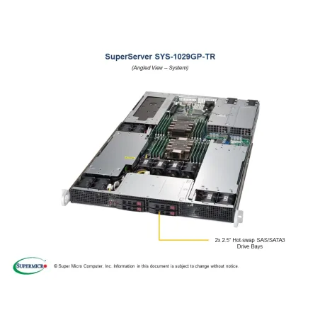  Supermicro SYS-1029GP-TR Supermicro SYS-1029GP-TR 1U CSE-118GH-R1K66B2 X11DPG-SN PWS-1K66P-1R 2 370,82 $