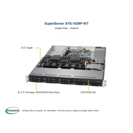  Supermicro SYS-1029P-WT Supermicro SYS-1029P-WTB 1U (CSE-113AC2-605WB X11DDW-L 1 414,47 $