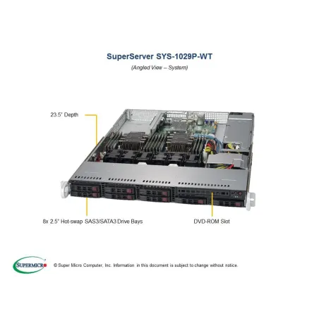  Supermicro SYS-1029P-WT Supermicro SYS-1029P-WTB 1U (CSE-113AC2-605WB X11DDW-L 1 414,47 $