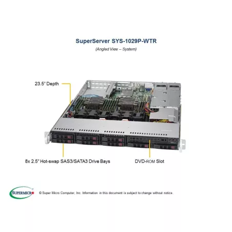  Supermicro SYS-1029P-WTR Supermicro SYS-1029P-WTR 1U (CSE-113AC2-R706WB2 X11DDW-L 1 699,18 $