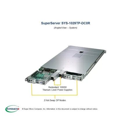  Supermicro SYS-1029TP-DC0R Supermicro SYS-1029TP-DC0R 1U (CSE-809H-R1K05P3 X11DPT-PS 3 039,88 $