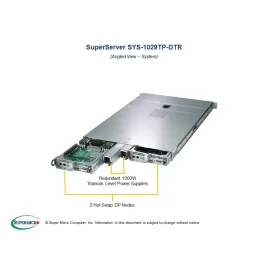  Supermicro SYS-1029TP-DTR Supermicro SYS-1029TP-DTR 1U (CSE-809H-R1K05P3 X11DPT-PS) 2 817,29 $