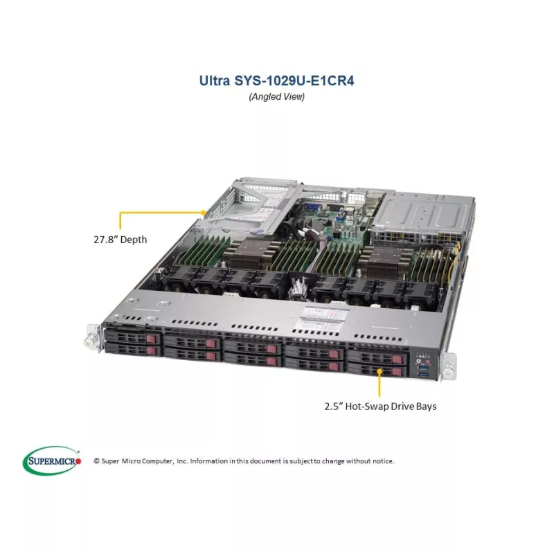 Supermicro SYS-1029U-E1CR4 1U (CSE-119UE1C-R751-T X11DPU