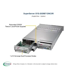  Supermicro SYS-2029BT-DNC0R Supermicro SYS-2029BT-DNC0R 2U (CSE-217BHD+-R2K22BP2 X11DPT-B 4 988,82 $