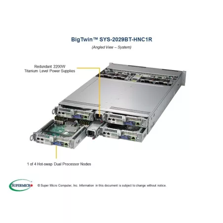  Supermicro SYS-2029BT-HNC1R Supermicro SYS-2029BT-HNC1R 2U (CSE-217BHQ+-R2K22BP2 X11DPT-B 7 868,24 $