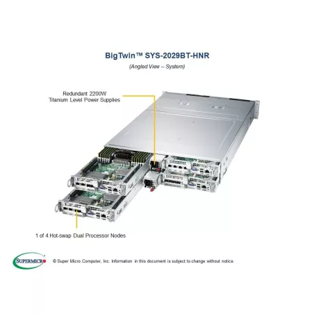  Supermicro SYS-2029BT-HNR Supermicro SYS-2029BT-HNR 2U (CSE-217BHQ+-R2K22BP2 X11DPT-B 2 558,47 $