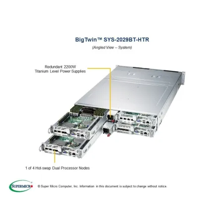 Supermicro SYS-2029BT-HTR 2U (CSE-217BHQ+-R2K22BP2 X11DPT-B