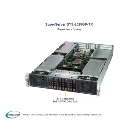  Supermicro SYS-2029GP-TR Supermicro SYS-2029GP-TR 2U CSE-218GH-R2K03B- X11DPG-SN  PWS-2K03P-1R 2 891,06 $