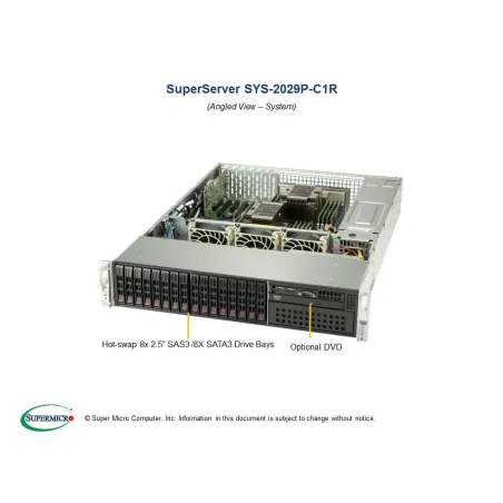  Supermicro SYS-2029P-C1R Supermicro SYS-2029P-C1R 2U (CSE-213AC-R1K23LPB X11DPi-NT 2 702,12 $