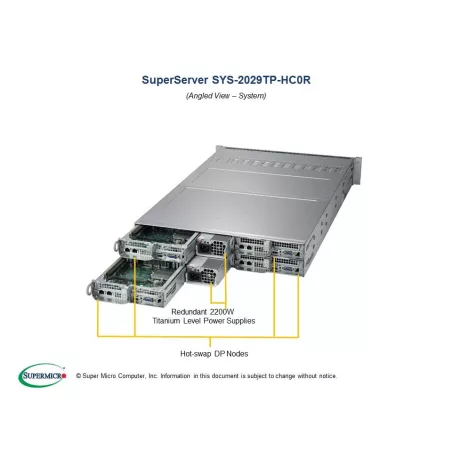 Supermicro SYS-2029TP-HC0R 2U (CSE-217HQ+-R2K20BP3 X11DPT-PS