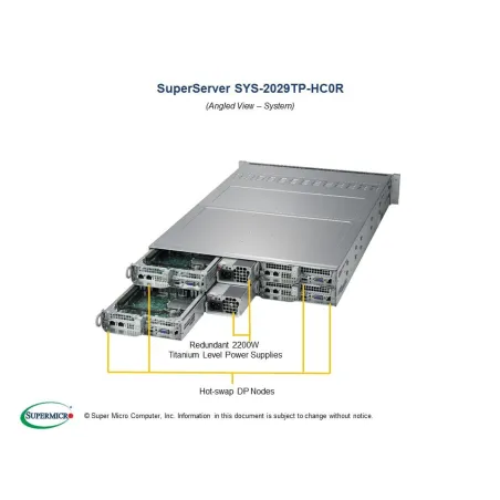  Supermicro SYS-2029TP-HC0R Supermicro SYS-2029TP-HC0R 2U (CSE-217HQ+-R2K20BP3 X11DPT-PS 5 448,24 $