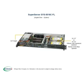  Supermicro SYS-5019C-FL Supermicro SYS-5019C-FL 1U CSE-505-203B X11SCL-iF PWS-203-1H 581,06 $