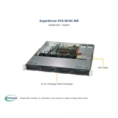  Supermicro SYS-5019C-MR Supermicro SYS-5019C-MR 1U CSE-813MFTQ-R407CB X11SCM-F 1 264,35 $