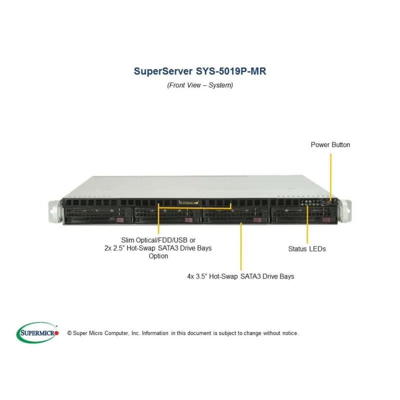 SYS-5019P-MR Supermicro