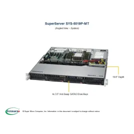  Supermicro SYS-5019P-MT Supermicro SYS-5019P-MT 1U (CSE-813MFTQC-350CB X11SPi-TF 1 116,82 $