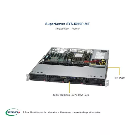 Supermicro SYS-5019P-MT 1U (CSE-813MFTQC-350CB X11SPi-TF