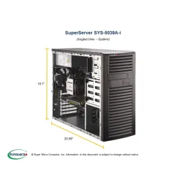  Supermicro SYS-5039A-I Supermicro SYS-5039A-I CSE-732D3-903 - X11SRA 867,06 $