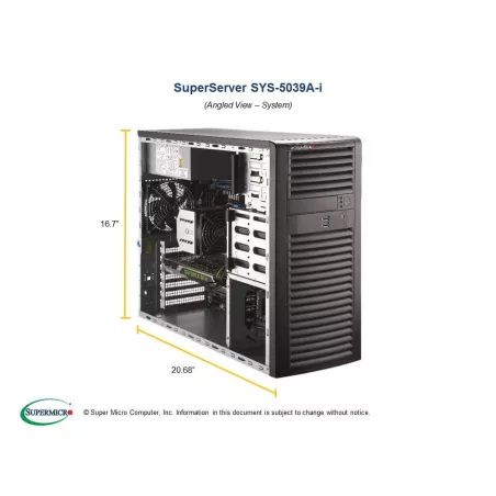  Supermicro SYS-5039A-I Supermicro SYS-5039A-I CSE-732D3-903 - X11SRA 867,06 $