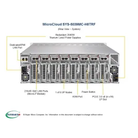 Supermicro SYS-5039MC-H8TRF 3U CSE-938NH-R2K04BP - 8x X11SCD-F