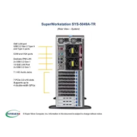  Supermicro SYS-5049A-TR Supermicro SYS-5049A-TR (CSE-747BTS-R2K20BP + X11SPA-T) 2 444,59 $