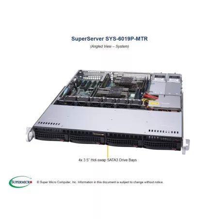  Supermicro SYS-6019P-MTR Supermicro SYS-6019P-MTR 1U (CSE-813MF2TQC-R608CB X11DPL-I 1 445,53 $