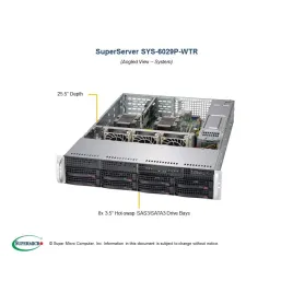  Supermicro SYS-6029P-WTR Supermicro SYS-6029P-WTR 2U (CSE-826BAC4-R1K23WB X11DDW-NT 1 850,59 $