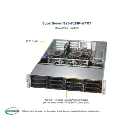  Supermicro SYS-6029P-WTRT Supermicro SYS-6029P-WTRT 2U (CSE-826BAC4-R1K23WB X11DDW-NT 2 289,29 $