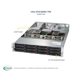  Supermicro SYS-6029U-TR4 Supermicro SYS-6029U-TR4 2U (CSE-829U2AC4-R1K02-T X11DPU 2 355,29 $