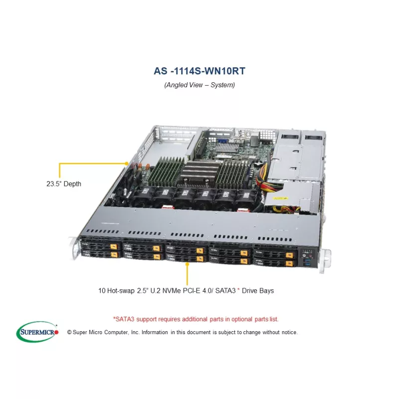 Système Supermicro CPU AMD AS -1114S-WN10RT