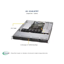 Supermicro AS -1014S-WTRT Système Supermicro CPU AMD AS -1014S-WTRT 1 528,24 $