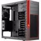 CSE-GS5B-000R Supermicro Black S5 Mid-Tower Chassis -Red Trim- W-O Power Supply