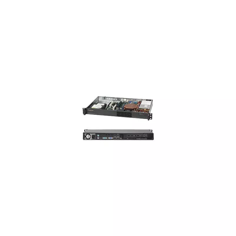 Supermicro SC510-203B 1U PWS-203-1H 1x 3.5" int. ou 4x2.5" opt° 1xFH