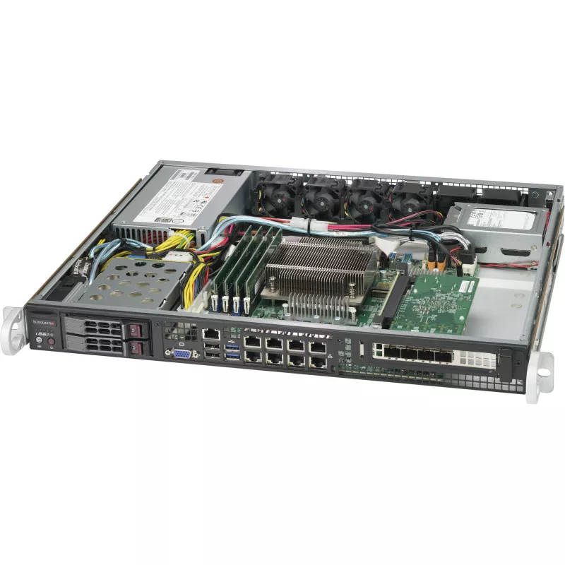 Supermicro SC513BTQC-350B 1U PWS-350-1H 2x 2.5" hot-swap. 1xFH 1xHL