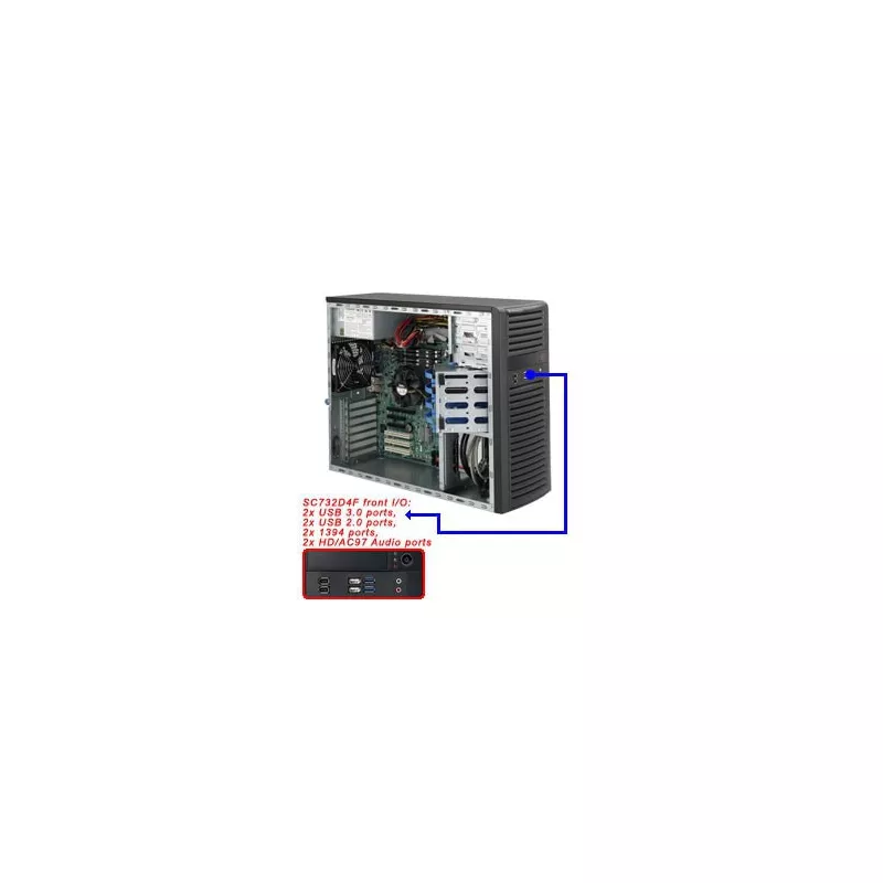 Supermicro Tour SC732D4F-903B PWS-903-PQ 4x 3.5"int. 7xFF